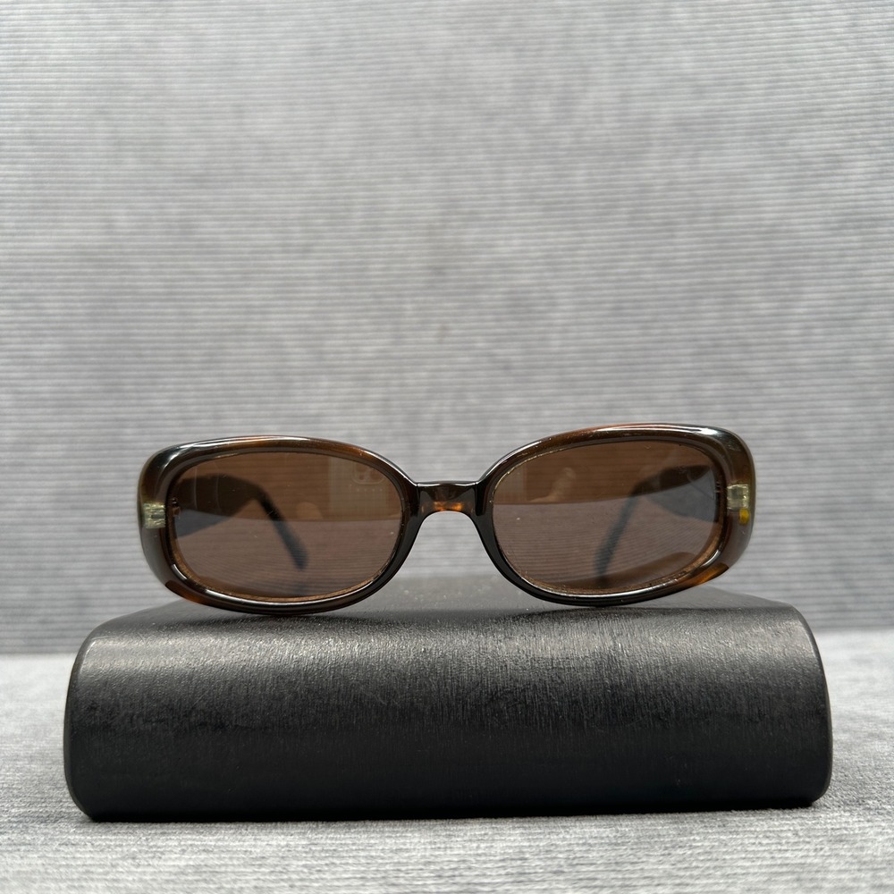 Vintage Italian Design Oval Y2k Sunglasses Tortoise Brown H450 Retro Shades Vtg